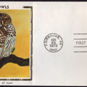 Scott #1762 (1763a) Owls (08/26/78) Colorano Silk FDC Fairbanks AK