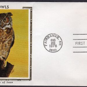 Scott #1763 (1763a) Owls (08/26/78) Colorano Silk FDC Fairbanks AK