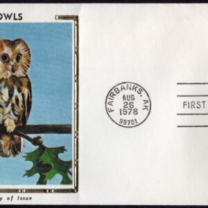Scott #1761 (1763a) Owls (08/26/78) Colorano Silk FDC Fairbanks AK
