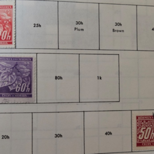 Stamp Bohemia and Moravia 1939-43 #22,29,30,32-33,63,69,85-87; J6, O7, B5-B8