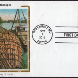 Scott #4710g EarthScapes Logs Sawmill (10/01/12) Colorano Silk FDC Greenbelt MD