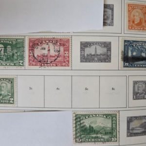 Stamp Canada 1927-28 #141, 144 MH #142-143, 145, 150, 155 used