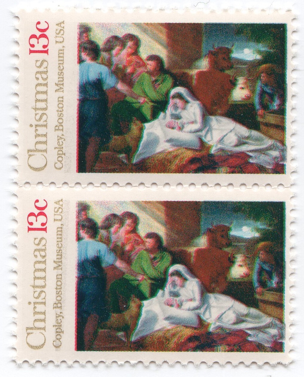Scott #1701 Nativity (Mary & Joseph) Pair of Stamps - MNH