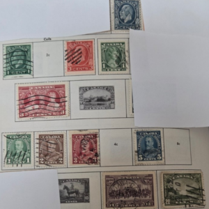 Stamp Canada 1932-35 #195, 197, 199, 211, 213, 217-219, 221, 224-225 used