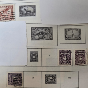 Stamp Canada 1935 Air Post & Postage Due C5, J12, J17-19 used
