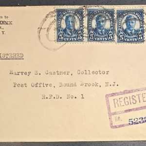 Scott U493 Cover, Washington 2 Cent Carmine, May 25, 1931, Three Scott # 602
