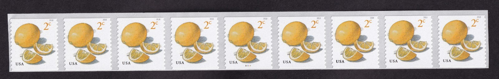 Scott #5256 Meyers Lemons Plate # Coil (PNC9) of 9 Stamps - MNH
