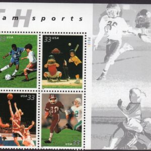 Scott #3402a (3399-3402) Youth Sports Plate Block of 4 Stamps - MNH (UR)