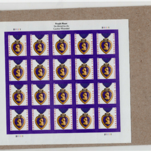 Scott #5419 Purple Heart (VFW, 2019) Full Sheet of 20 Forever Stamps - Sealed