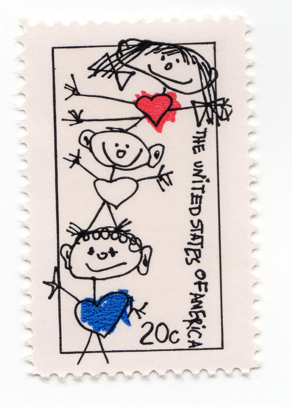Scott #2104 Family Unity (Stick Figures) Single Stamp - MNH