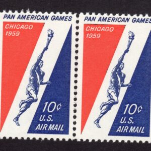 Scott #c56 Pan-American Games Airmail Horizontal Pair of Stamps - MNH