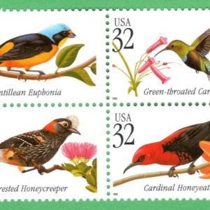 Scott #3225a Tropical Birds Block of 4 Stamps - MNH