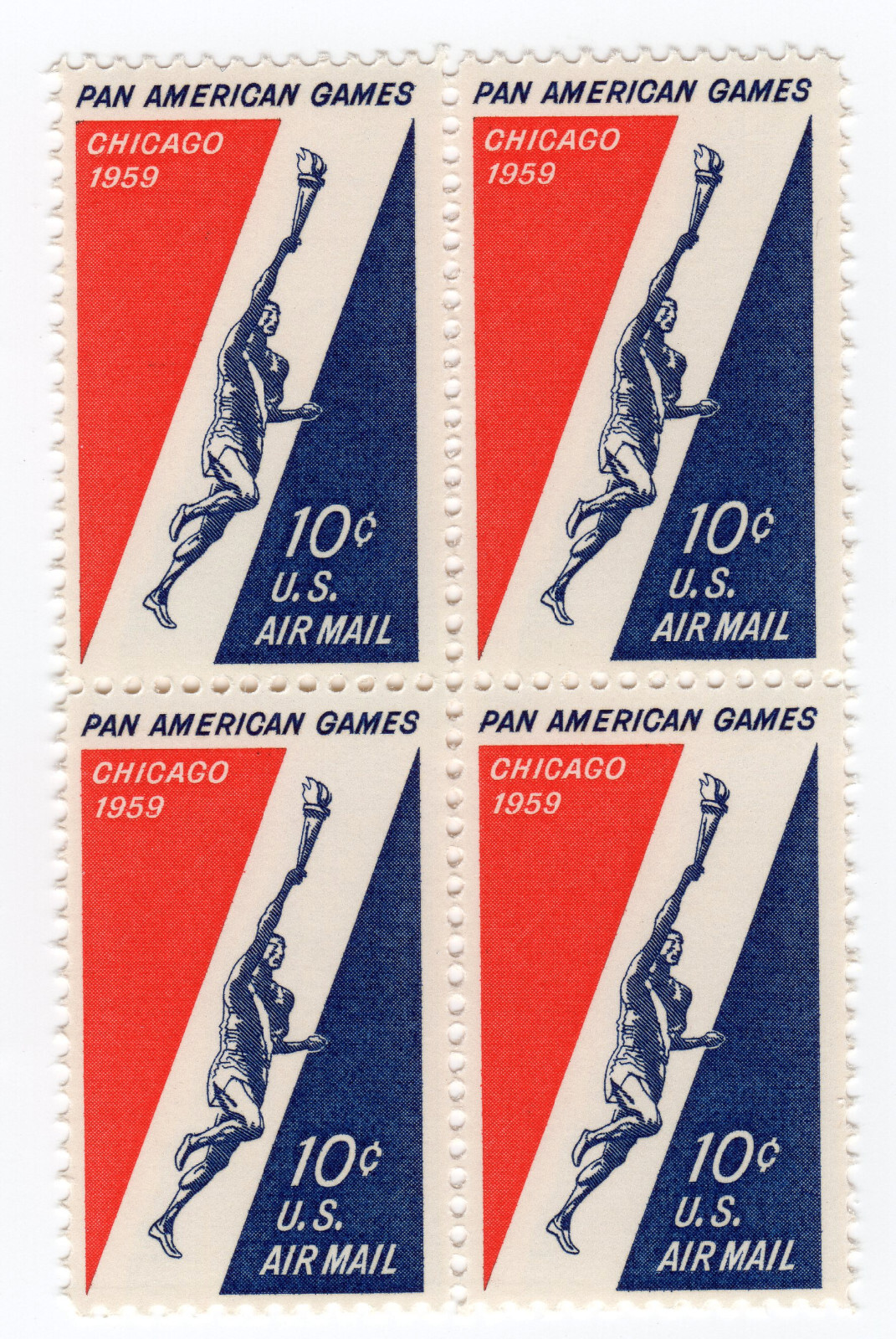 Scott #c56 Pan-American Games Airmail Block of 4 Stamps - MNH
