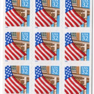 Scott #2920 Flag over Porch Middle Block of 9 Stamps - MNH
