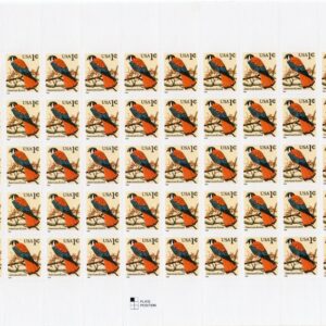 Scott #3031 1999 American Kestrel (Black Date) Sheet of 50 Stamps - MNH P#xxxA