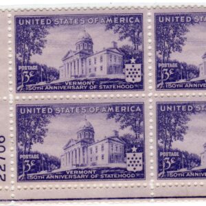 Scott #903 Montpelier Vermont Plate Block Of 4 Stamps - MNH P#22706