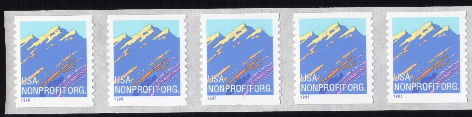 Scott #2904A Mountains (non-Profit) 5 Stamp Coil - MNH