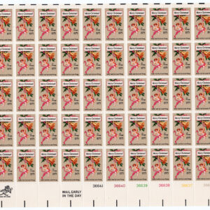 Scott #1580 Merry Christmas Early Christmas Card Sheet of 50 Stamps - MNH