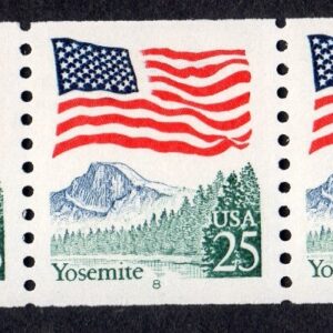 Scott #2280 Flag Over Yosemite Plate # Coil (PNC) of 5 Stamps - MNH P#8