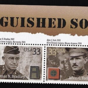Scott # 3396a Distinguished Soldiers Title Block (Strip) of 4 Stamps - MNH