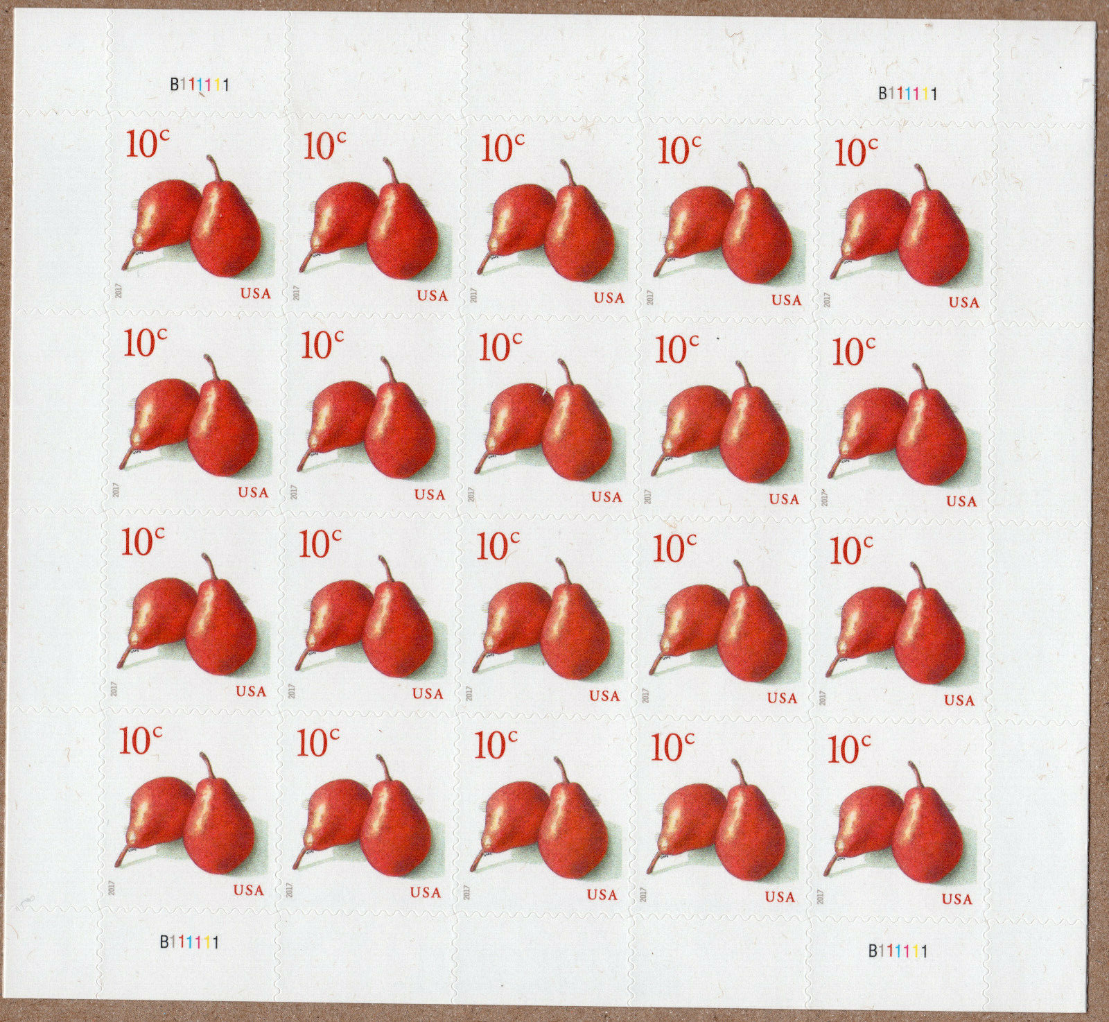 Scott #5178 Red Pears Full Sheet of 20 Stamps - MNH