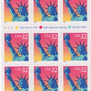 Scott #3122a 32¢ Statue of Liberty Booklet of 20 Stamps - MNH (NDVH Back)