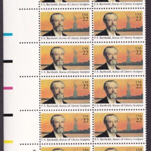 Scott #2147 Bartholdi Statue of Liberty Plate Block of 20 Stamps - MNH PC#7