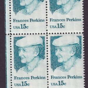 Scott #1821 Frances Perkins Plate Block of 10 Stamps - MNH