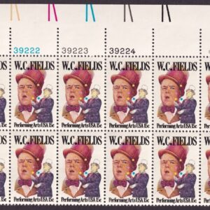 Scott #1803 W.C. Fields Plate Block of 20 Stamps - MNH