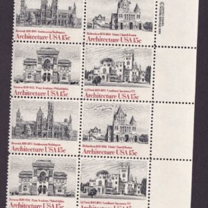 Scott #1841a (1838-41) Architecture (Smithsonian) Plate Block Of 16 Stamps - MNH