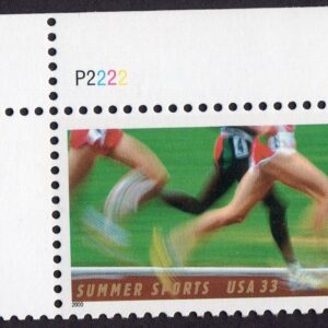 Scott #3397 Summer Sports (Marathon) Plate # Single Stamp - MNH
