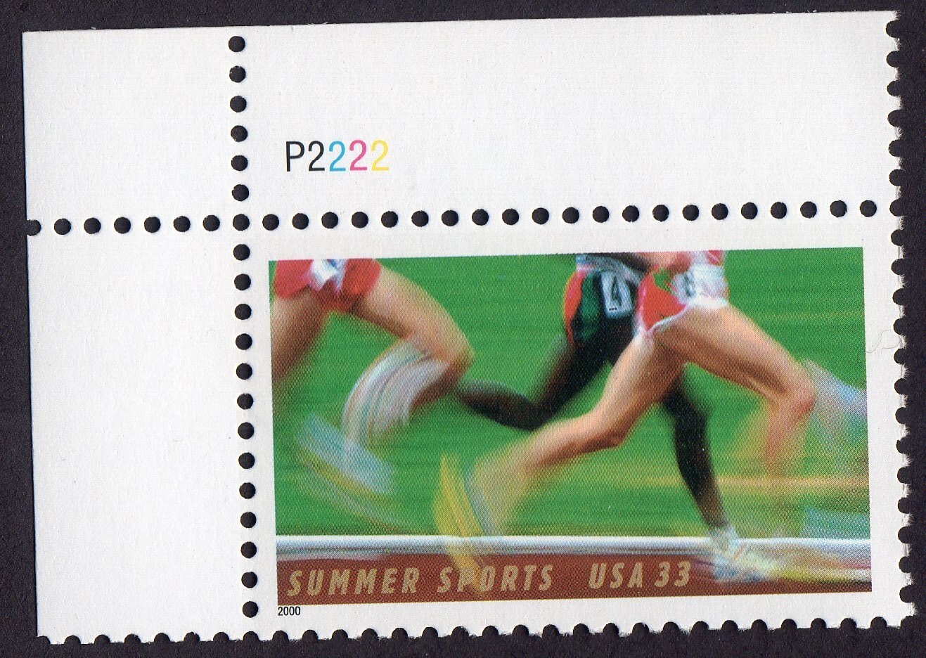 Scott #3397 Summer Sports (Marathon) Plate # Single Stamp - MNH