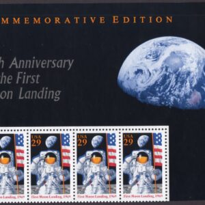 Scott #2841 29¢ FIRST MOON LANDING Title Block of 4 Stamps - MNH