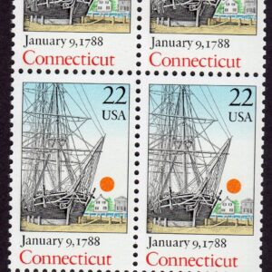 Scott #2340 Connecticut Block of 4 Stamps - MNH
