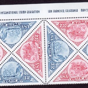 Scott #3131a (3130-31) Pacific 97 Title Plate Block of 8 Stamps - MNH