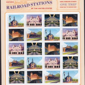 Scott #5762a (5758-62) Railroad Stations (RVA) Sheet of 20 Forever Stamps - MNH