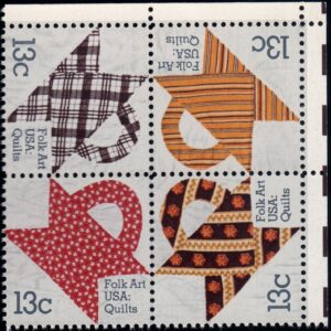 Scott #1748a (1745-48) Folk Art Quilts Block of 4 Stamps - MNH