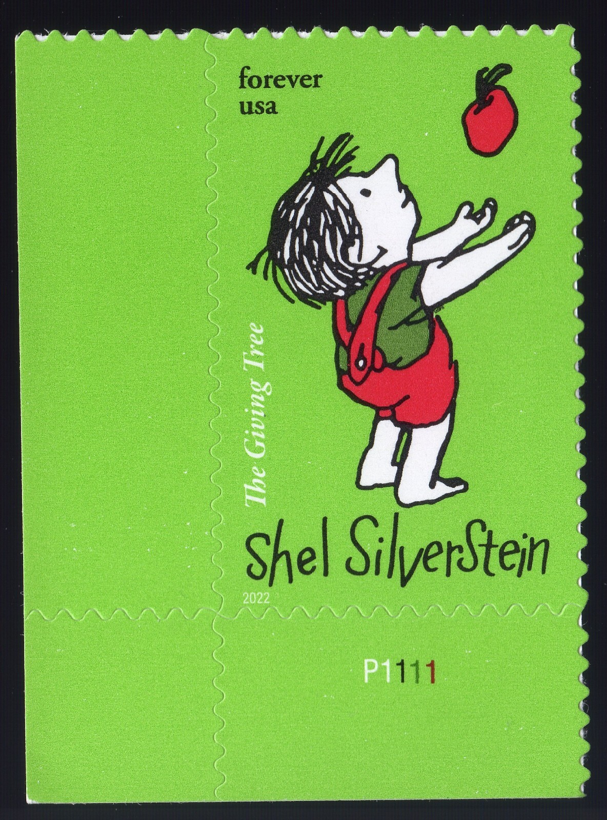 Scott #5683 Shel Silverstein (Giving Tree) Plate # Single Forever Stamp - MNH