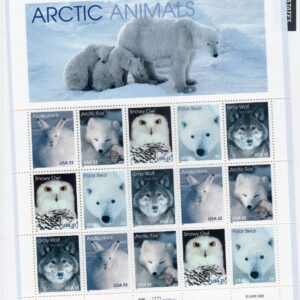 Scott #3292a (3288-3292) Arctic Animals Full Sheet of 15 Stamps - Sealed White