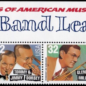 Scott #3099a (3096-99) Big Band Leaders Title Plate Block of 4 Stamps - MNH