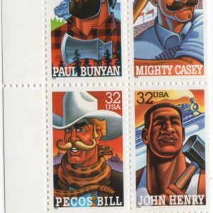 Scott #3086a Folk Heroes Plate Block of 4 Stamps - MNH