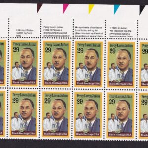 Scott #2746 Percy Julian (Chemistry) Plate Block of 20 Stamps - MNH