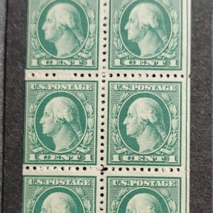Scott #498e 1¢ Washington Booklet Pane of 6 Stamps - MNH #3