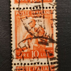 Stamps Europe Italy 1947 set of 3 "United Family and Scales" A256 sc#487 10l