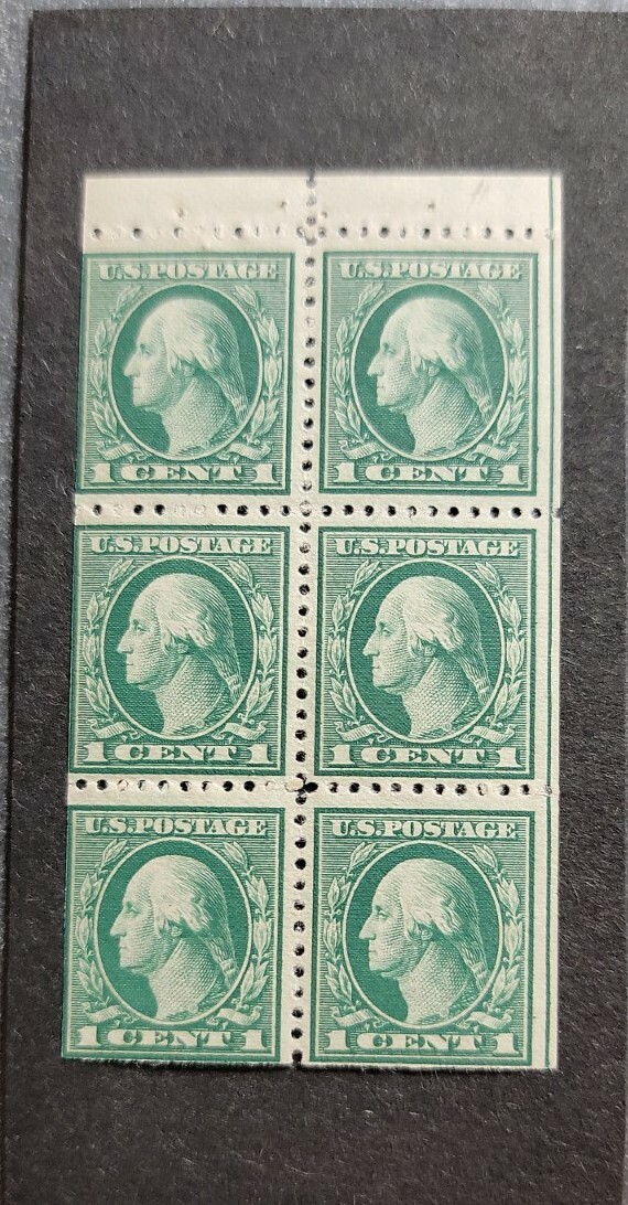Scott #498e 1¢ Washington Booklet Pane of 6 Stamps - MNH #3