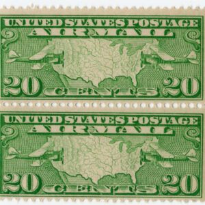 Scott #c9 Map and Mail Planes Pair of Stamps - MNH #1