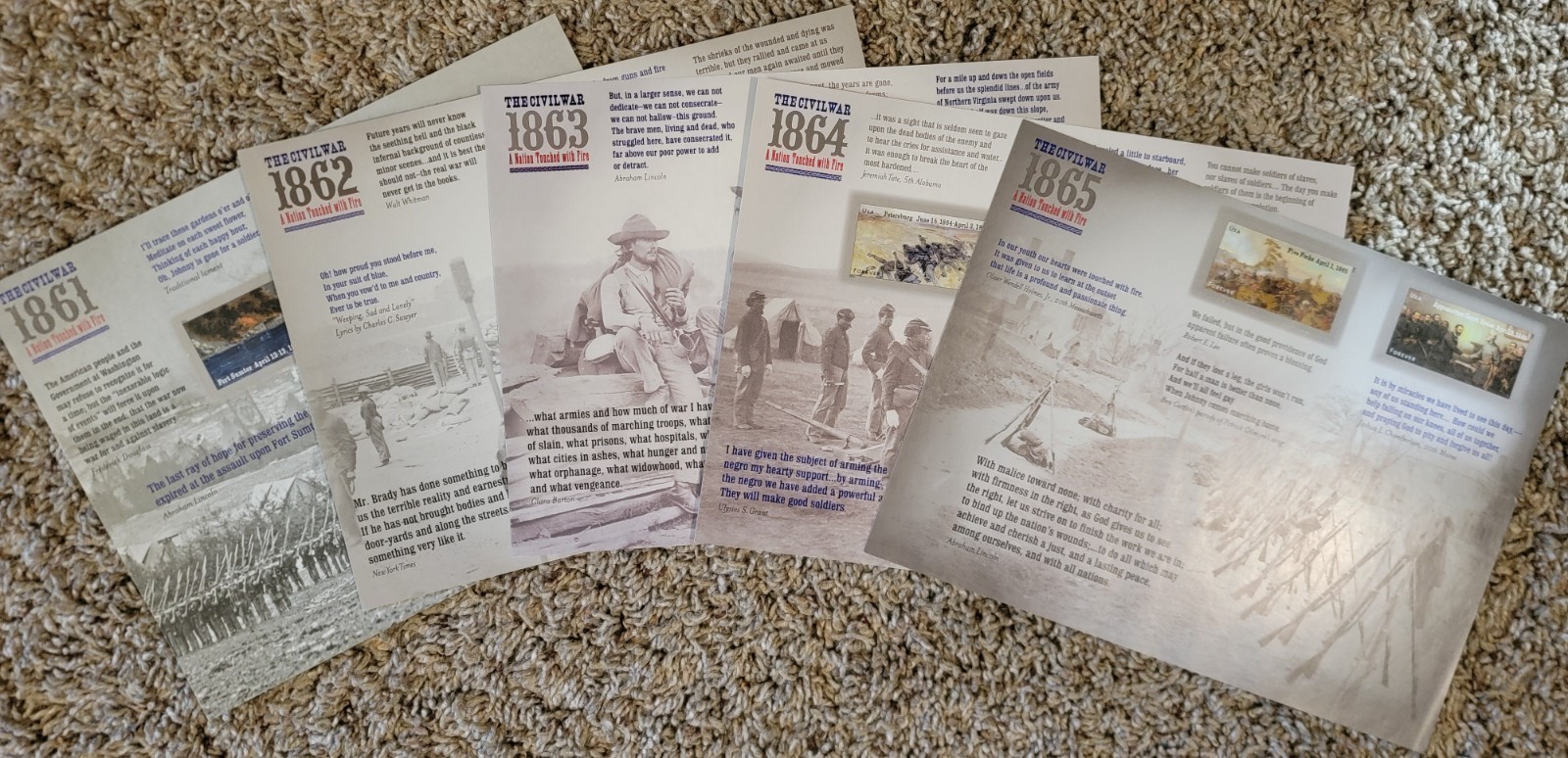 Scott #4523a-4665a-4788a-4911a-4981a CIVIL WAR Sheets of 12 Forever Stamps - MNH