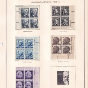 Scott #1280-1282-1283-1284-1285 Prominent Am (5) Plate Block of 4 Stamps - MNH
