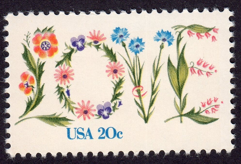 Scott #1951 Love Flowers Single Stamp - MNH