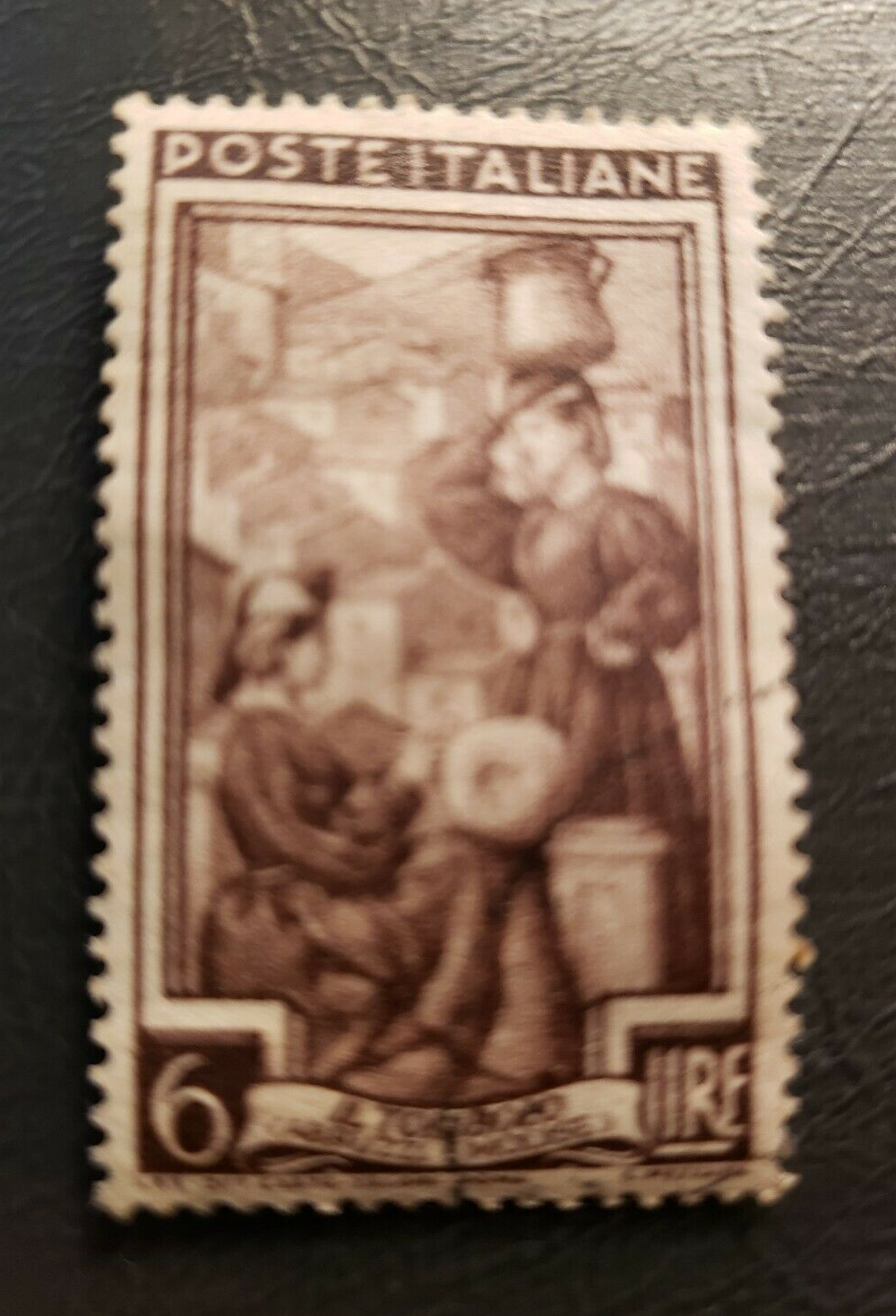 Stamp Europe Italy 1950 6 Lire used, ITALY WORKING